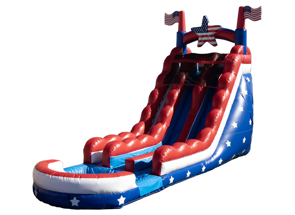 Stars and Stripes 24ft Water Slide w/Pool